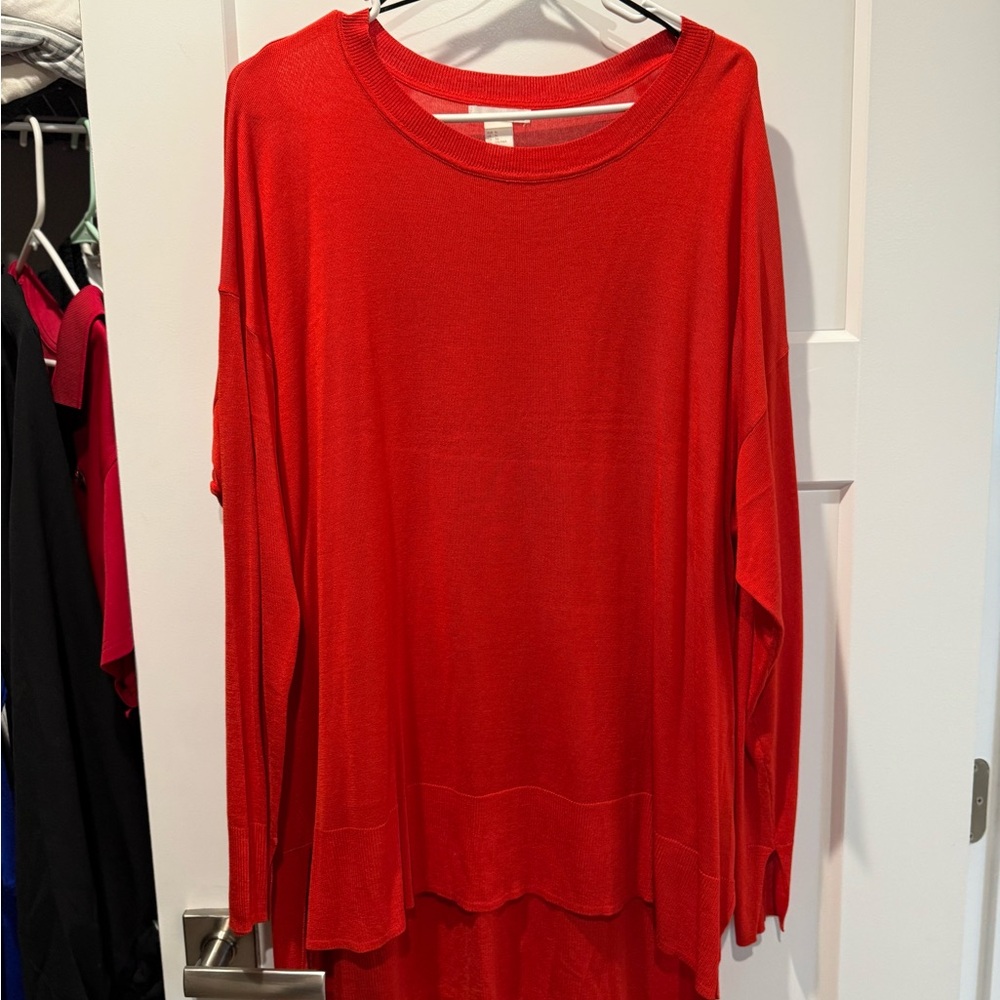 Vibrant Red Oversized Sweater